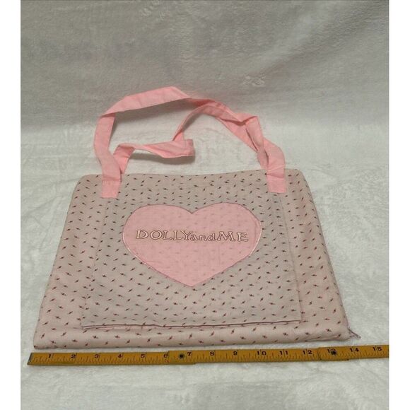 Vtg Dolly And Me Sleepover Bag Pink Floral For Dolls Up To 18” Embroidered - Picture 13 of 13